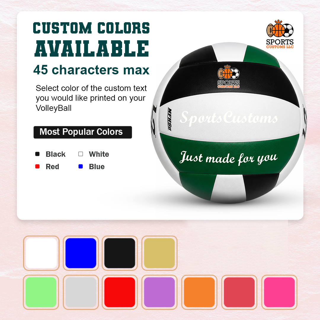 Customized Molten L2 Black and Green Volleyball  with Multiple Custom Colors Available UV Print