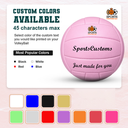 Customized All Pink Volleyball  with Multiple Custom Colors Available