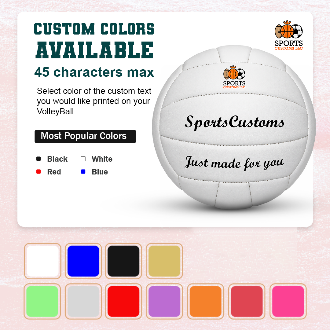 Customized White Volleyball  with Multiple Custom Colors Available UV Print