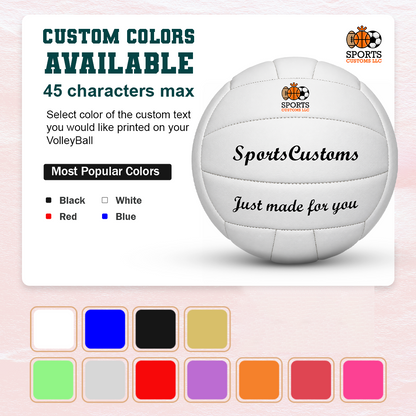 Customized White Volleyball  with Multiple Custom Colors Available UV Print