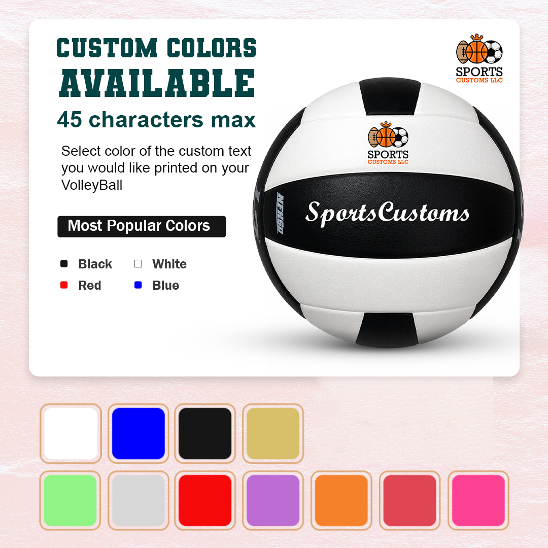 Customized Molten L2 Black and White Volleyball  with Multiple Custom Colors Available UV Print
