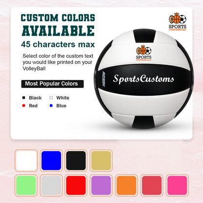 Customized Molten L2 Black and White Volleyball  with Multiple Custom Colors Available UV Print