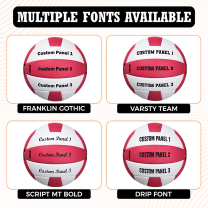 Customized Molten L2 Pink and White Volleyball  with Multiple Fonts Available UV Print Logo