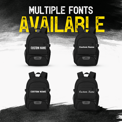 Multiple Fonts Available Football, Black Backpack Perfect Gift for Football players