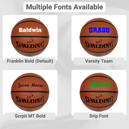 Customized Spalding Neverflat Basketball Available with Multiple Fonts