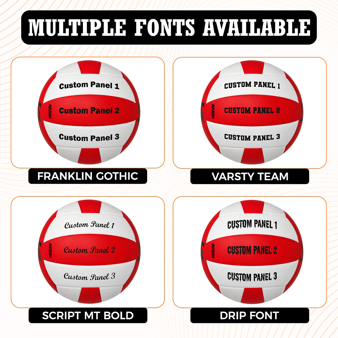 Customized Molten L2 Red and White Volleyball  with Multiple Fonts Available UV Print Logo
