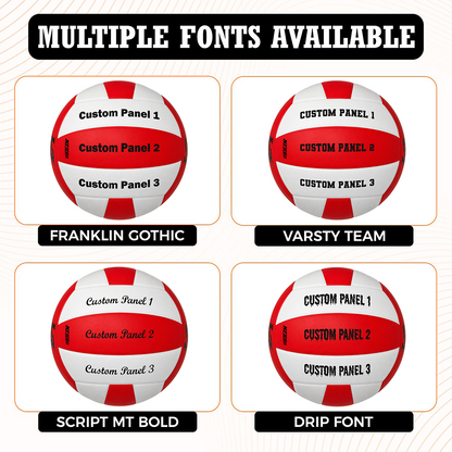 Customized Molten L2 Red and White Volleyball  with Multiple Fonts Available UV Print Logo