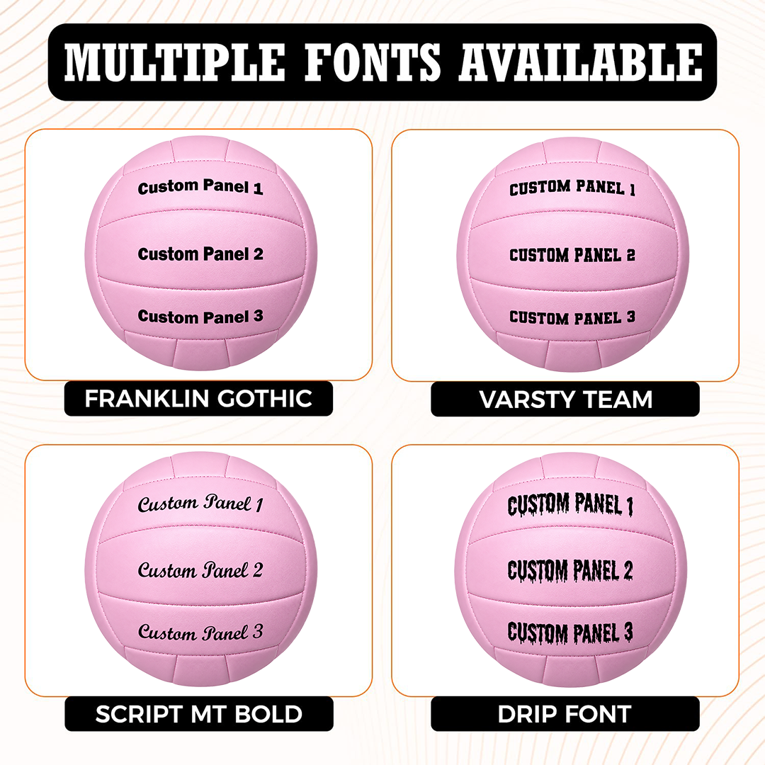 Customized All Pink Volleyball  with Multiple Fonts Available UV Print Logo