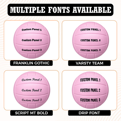 Customized All Pink Volleyball  with Multiple Fonts Available UV Print Logo