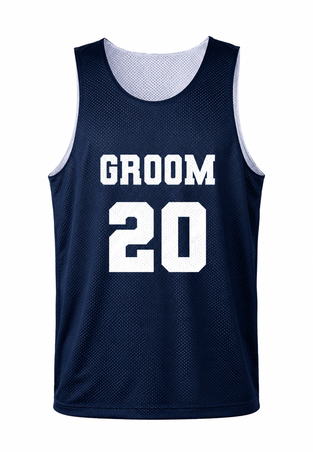 Personalized Groom, Groomsmen and Best Man Customized Number Navy Blue Jersey lightweight, breathable athletic mesh fabric