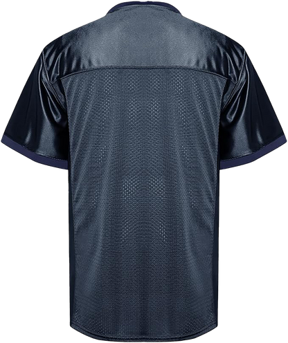 Customized Football Navy Blue Jersey Back