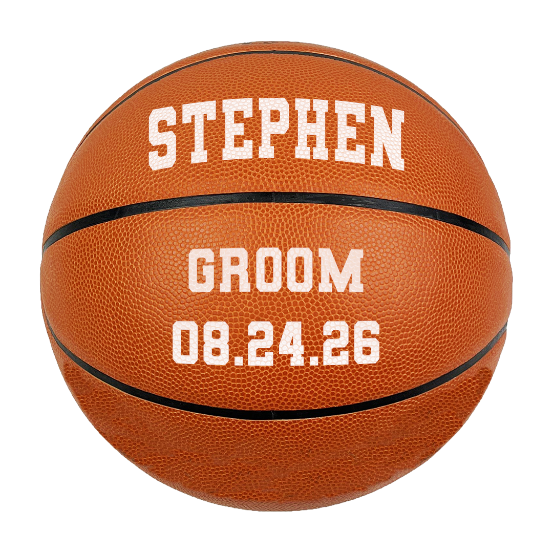 Personalized Orange Basketball Customized Groom Wedding Day Best Wedding Gift