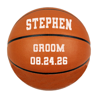 Personalized Orange Basketball Customized Groom Wedding Day Best Wedding Gift