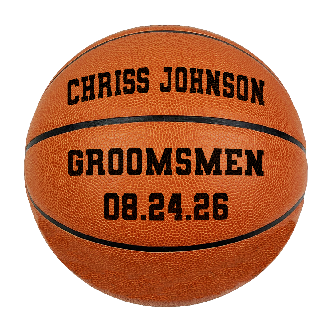 Personalized Orange Basketball Customized Groomsmen proposal gifts