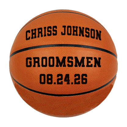Personalized Orange Basketball Customized Groomsmen proposal gifts