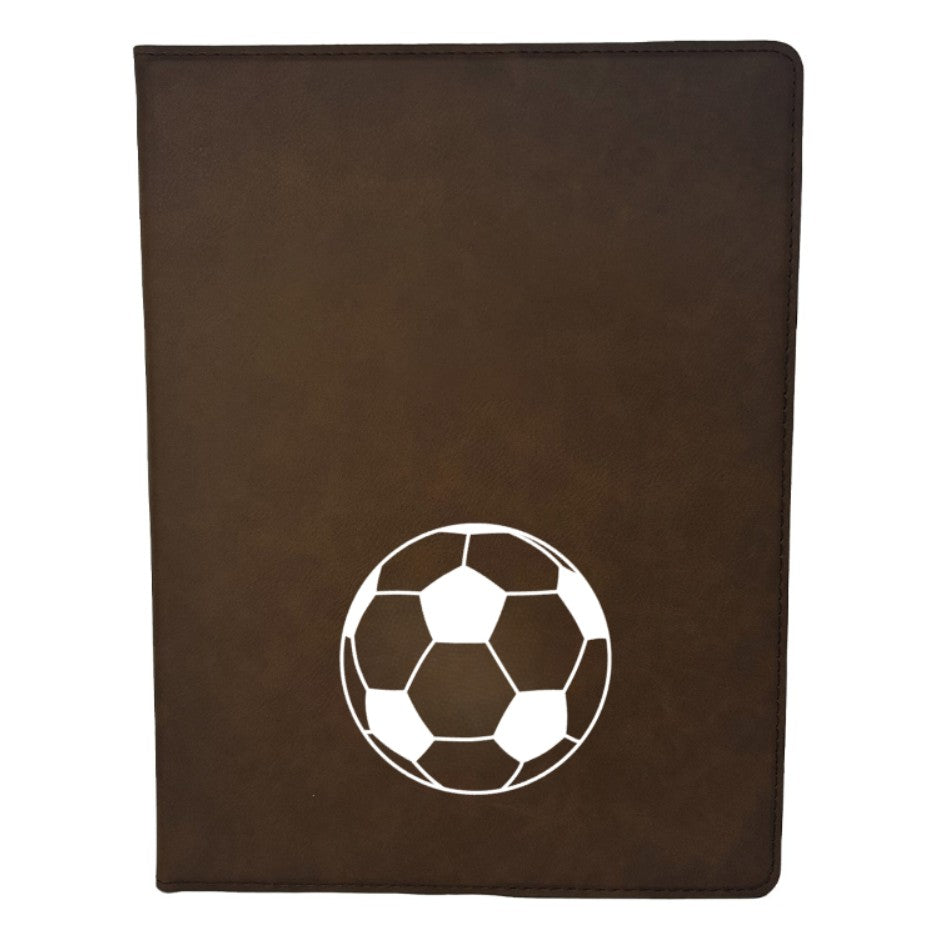 Customized Soccer Coach Padfolio Leather Notepad