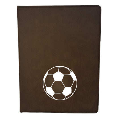 Customized Soccer Coach Padfolio Leather Notepad