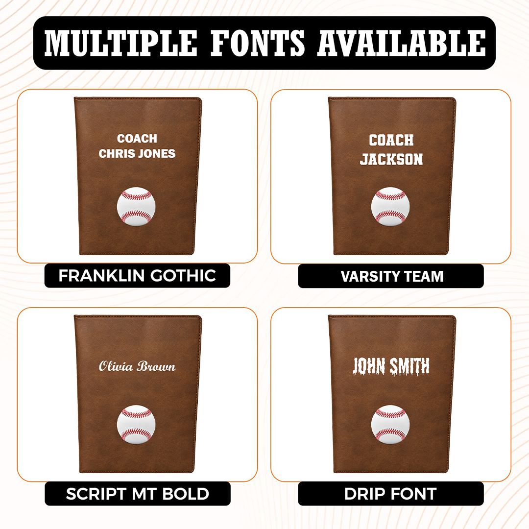 Personalized baseball gift cover with custom name and baseball design with Multiple Fonts Available