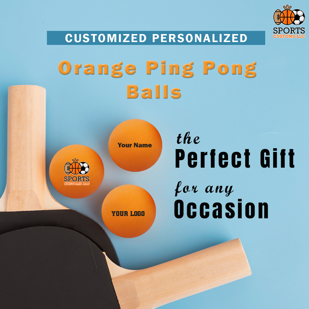 Customized Orange Ping Pong Balls Personalized with Your Name or Logo for the Perfect Gift