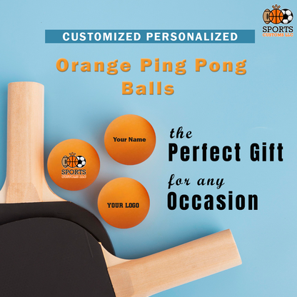 Customized Orange Ping Pong Balls Personalized with Your Name or Logo for the Perfect Gift