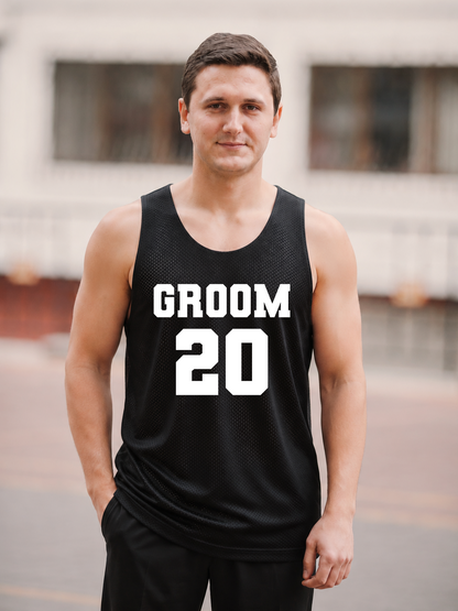 Customized Black Jersey Groom Customized Number Groom Outfit