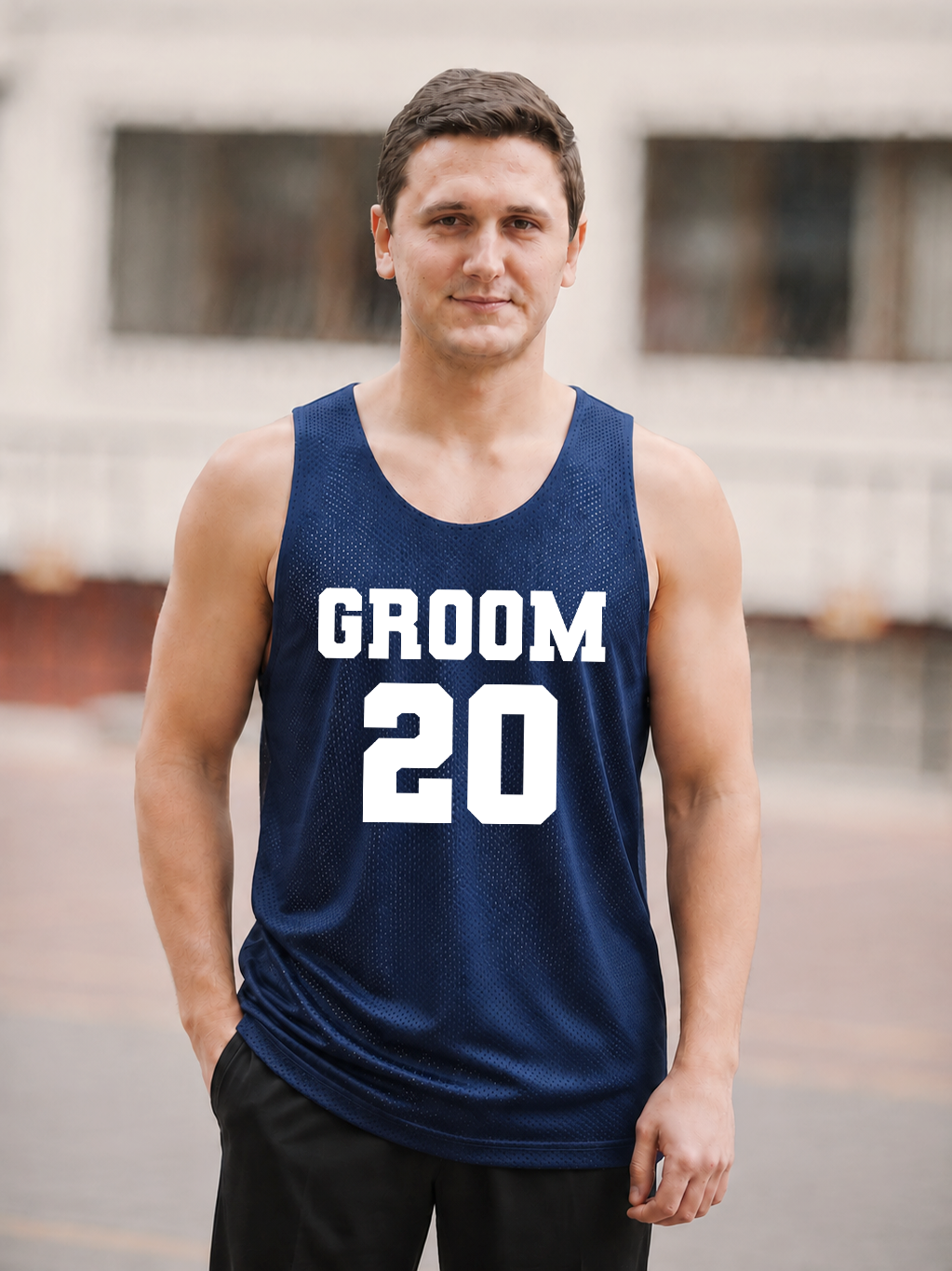 Customized Navy Blue Jersey Groom Customized Number Groom Outfit