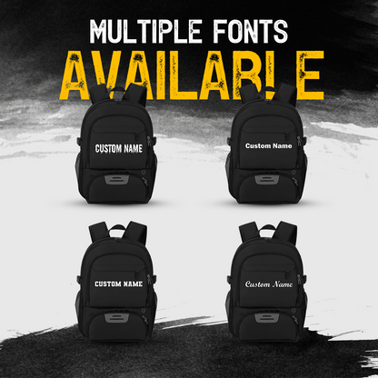 Personalized Black Backpack Multi fonts Available