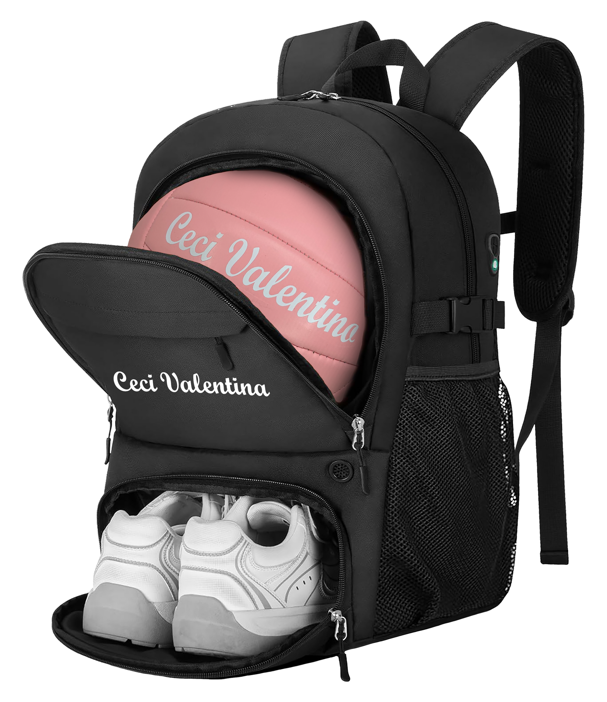Personalized Volleyball Pink, Black Backpack Perfect Gift for volleyball players