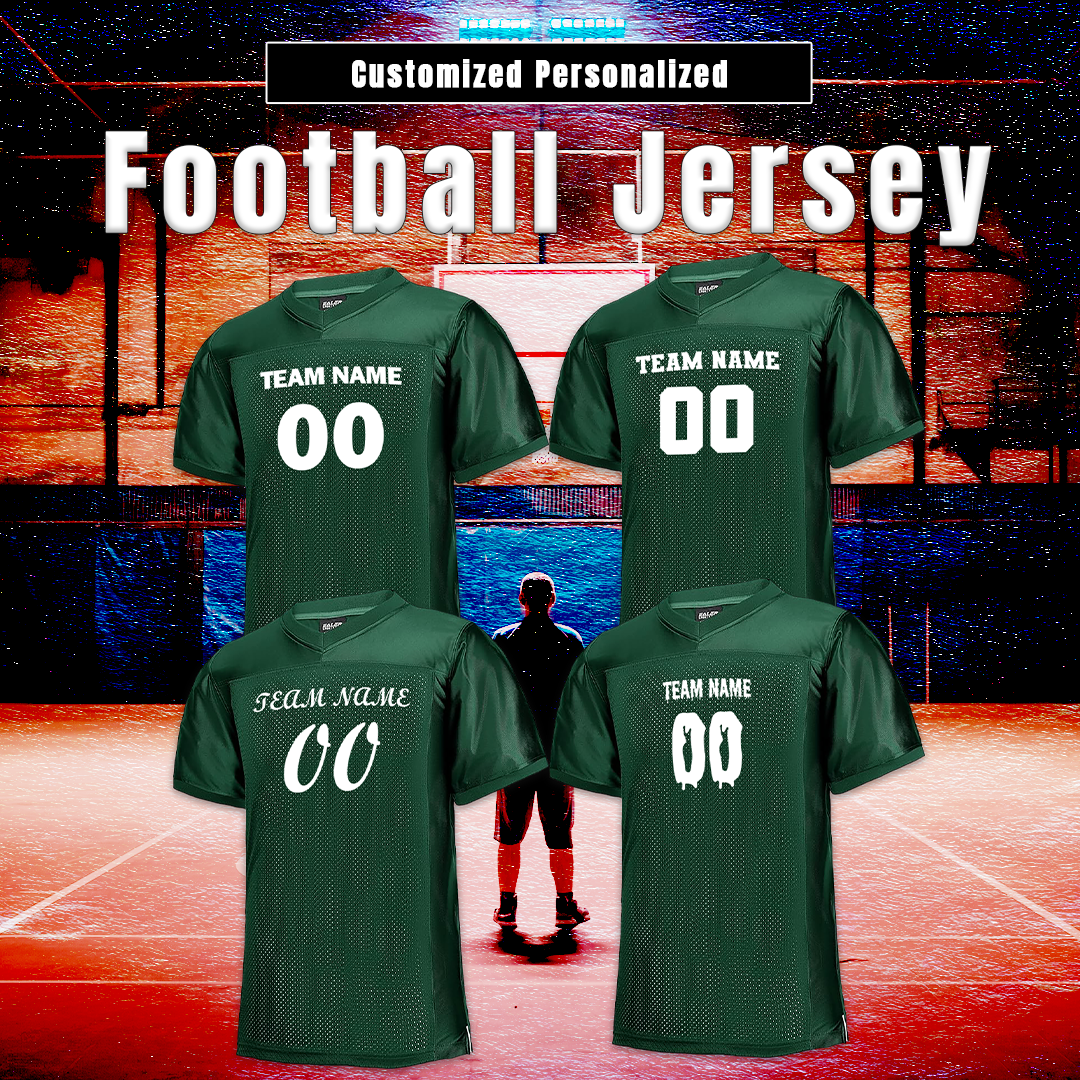 Customized Football Green Jersey B