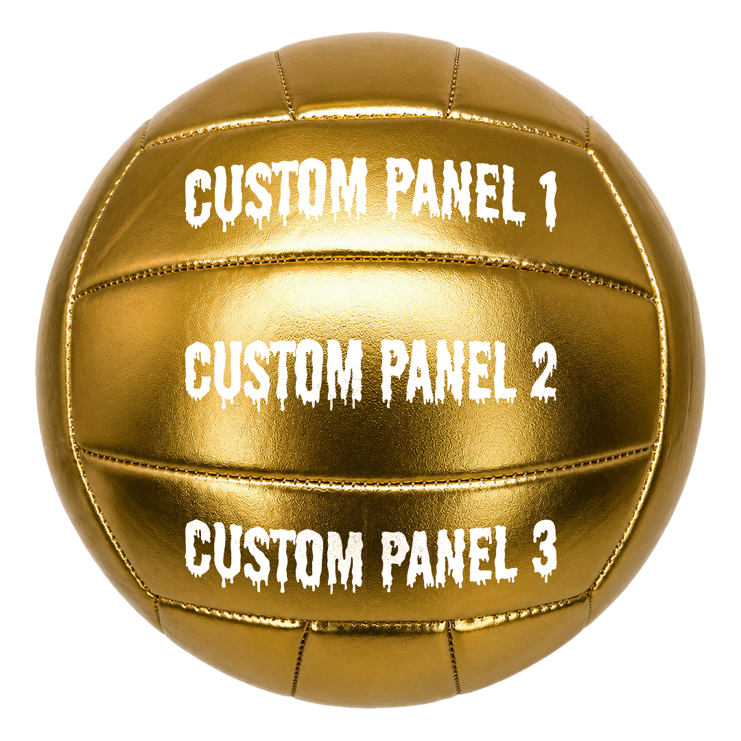 Customized Gold Volleyball Official Drip Font with UV Print