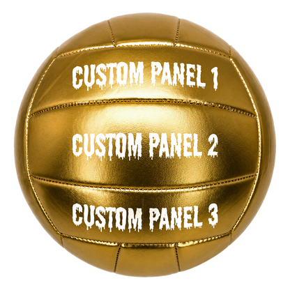 Customized Gold Volleyball Official Drip Font with UV Print