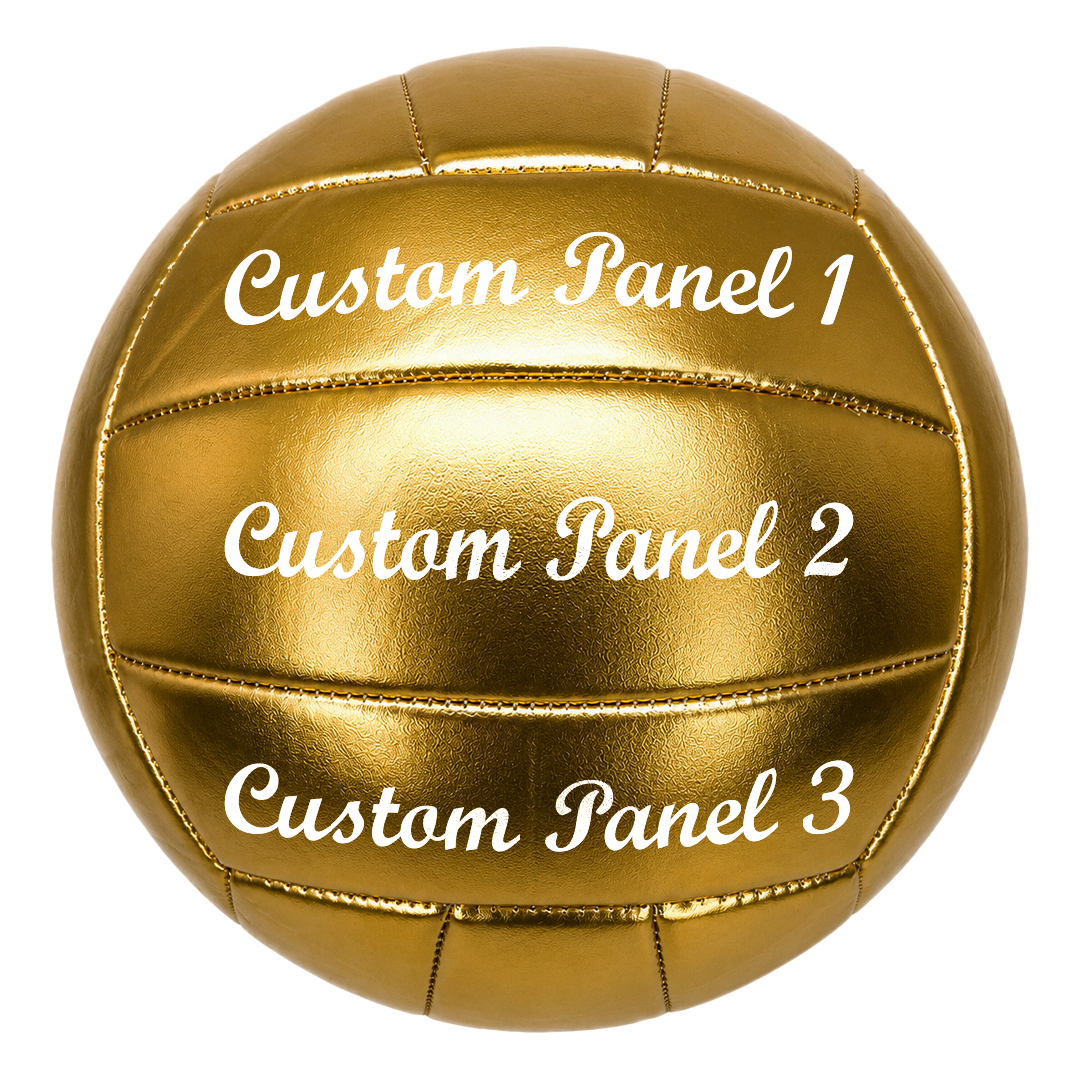 Customized Gold Volleyball Official Script MT Bold Font with UV Print
