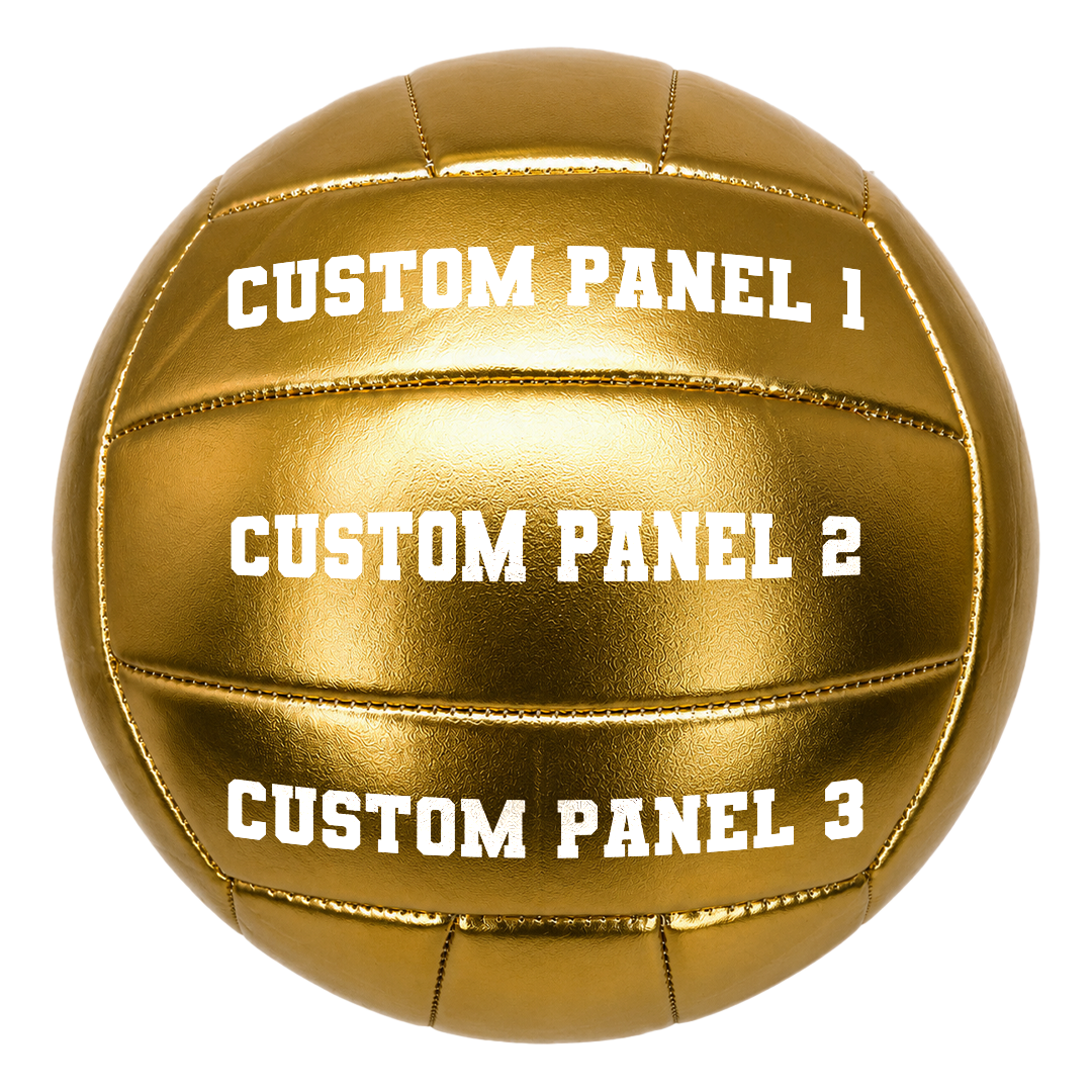 Customized Gold Volleyball Official Varsity Team Font with UV Print
