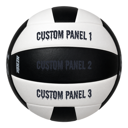 Customized Molten L2 Black and White Volleyball Drip Font with UV Print