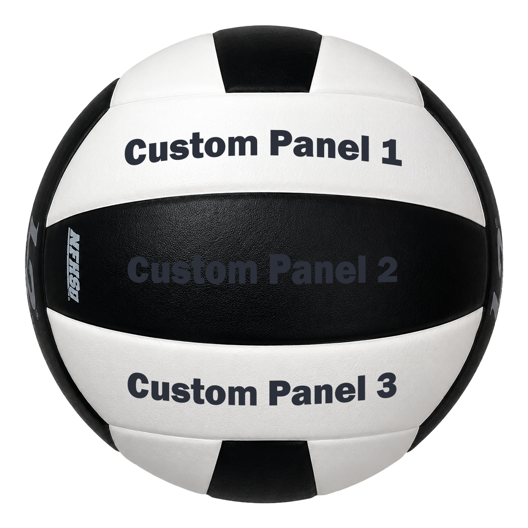 Customized Molten L2 Black and White Volleyball Franklin Gothic Font with UV Print
