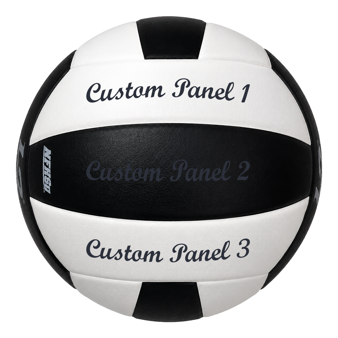 Customized Molten L2 Black and White Volleyball Script MT Bold Font with UV Print