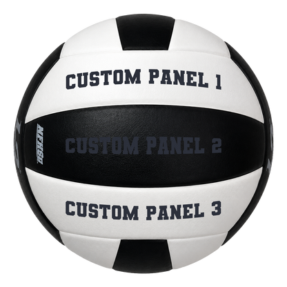 Customized Molten L2 Black and White Volleyball Varsity Team Font with UV Print