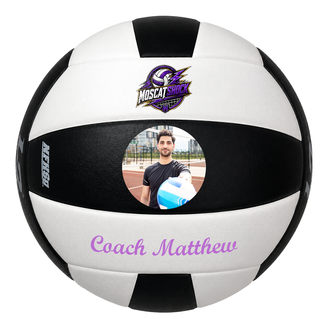 Customized Molten L2 Black and White Volleyball  with 3 panels available UV Print Logo Perfect Gift for Players or Coach