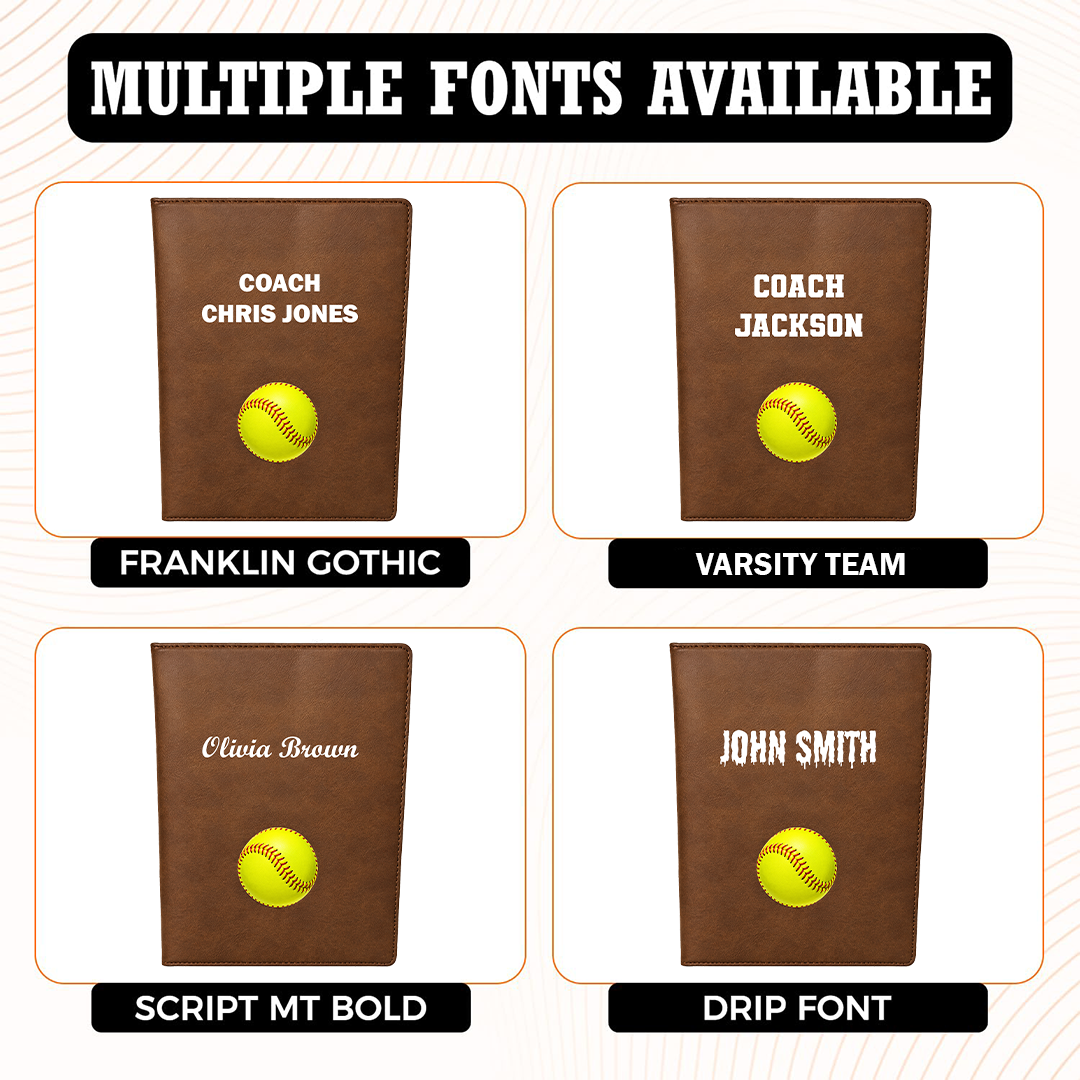 Personalized Softball gift cover with custom name and softball design with Multiple Fonts Available