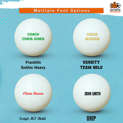 Customized Ping Pong Balls Personalized with Multiple Font Options