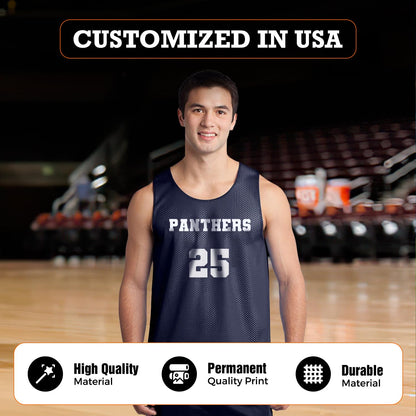 Customized Personalized Navy Basketball Jersey