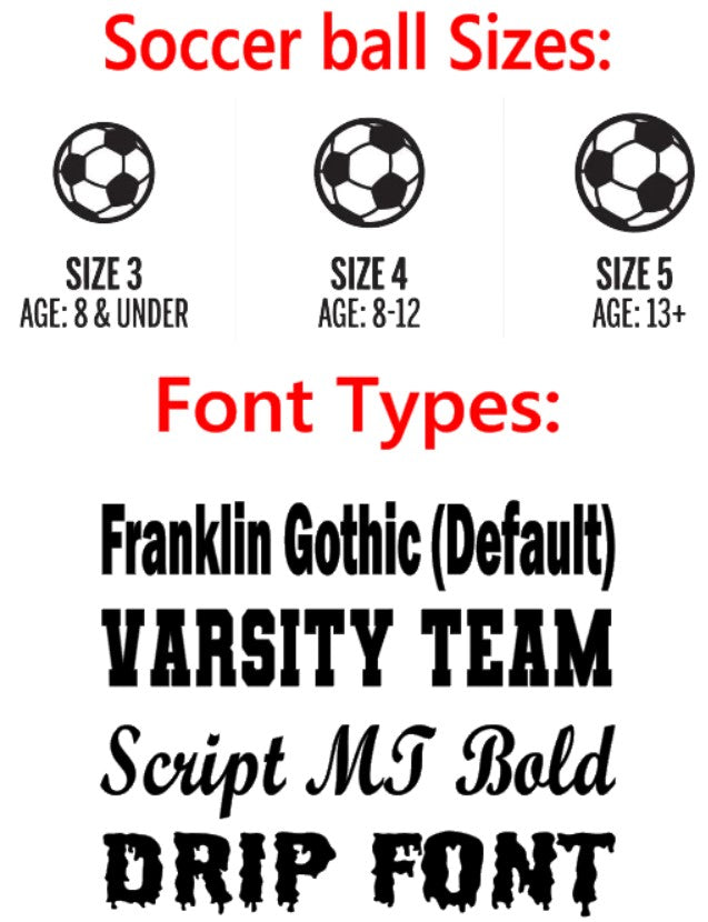 Custom Soccer Ball Sizes