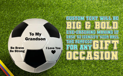 Soccer Ball To My Grandson White C