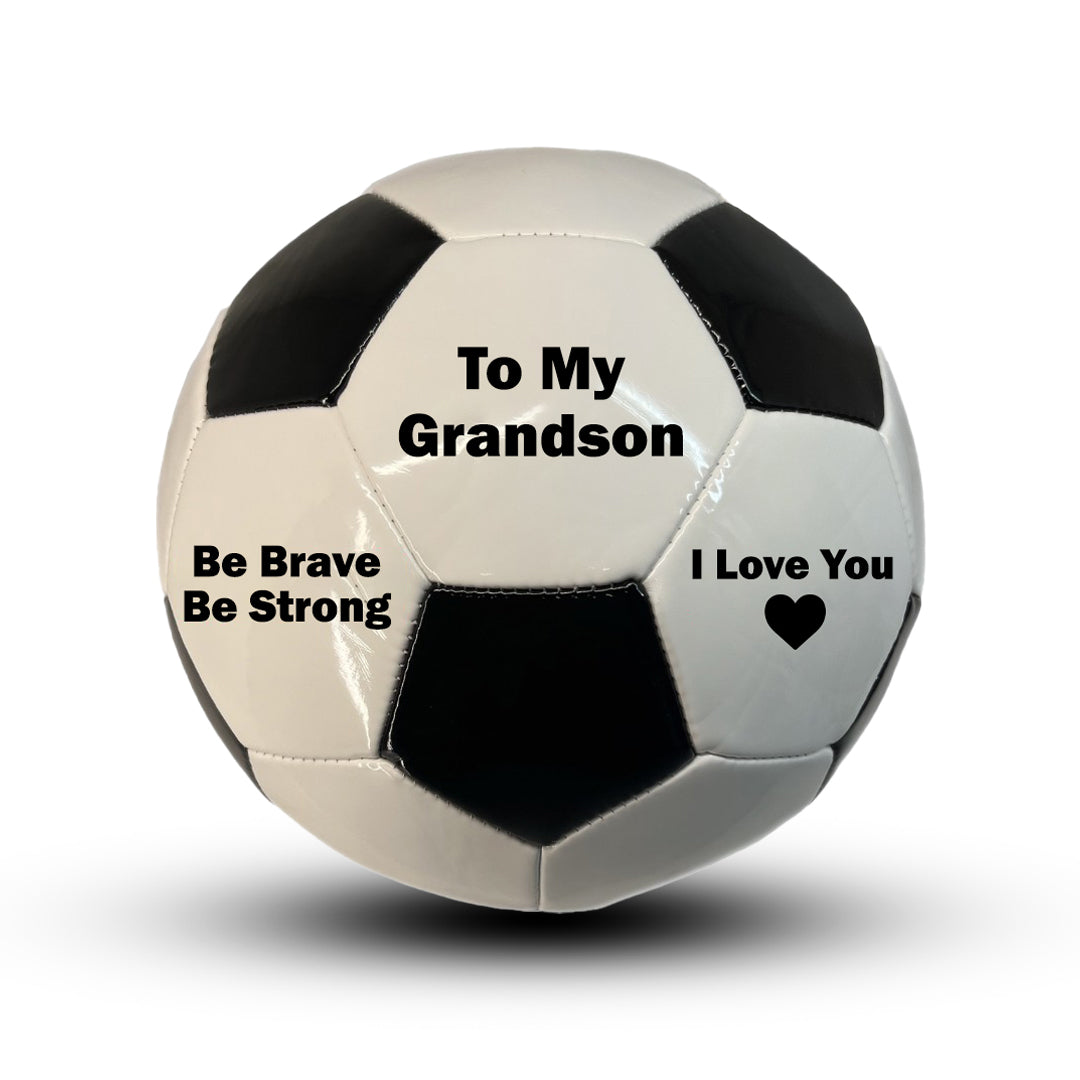Soccer Ball To My Grandson White
