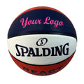 Load image into Gallery viewer, Spalding Red White and Blue TF250 Basketball with Pink Text
