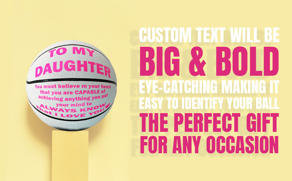Customized Basketball Daughter White  5