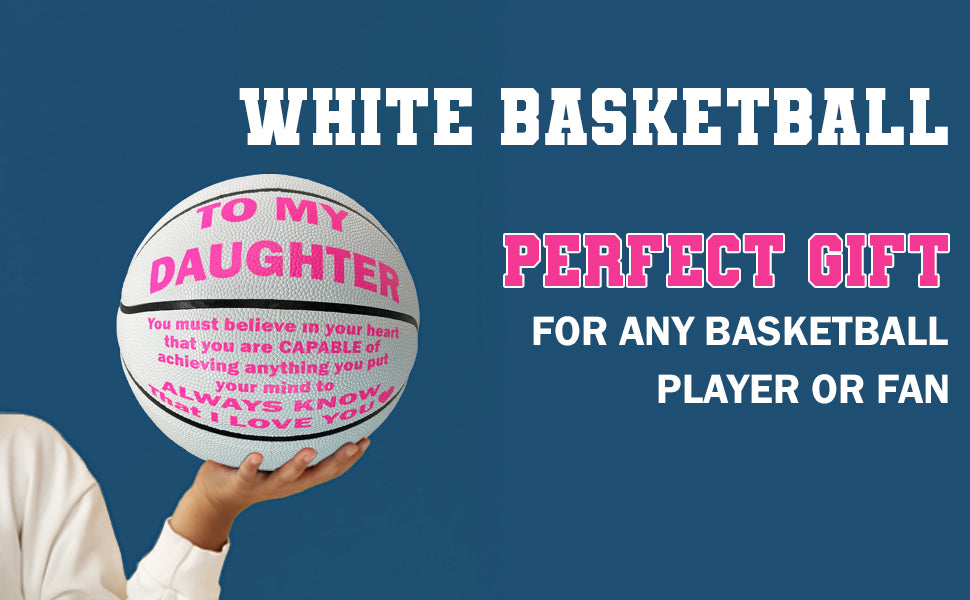Customized Basketball Daughter White 6