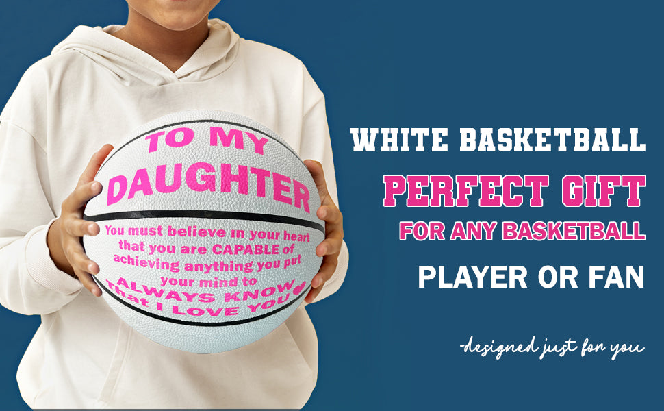 Customized Basketball Daughter White 1