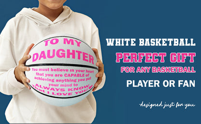 Customized Basketball Daughter White 1