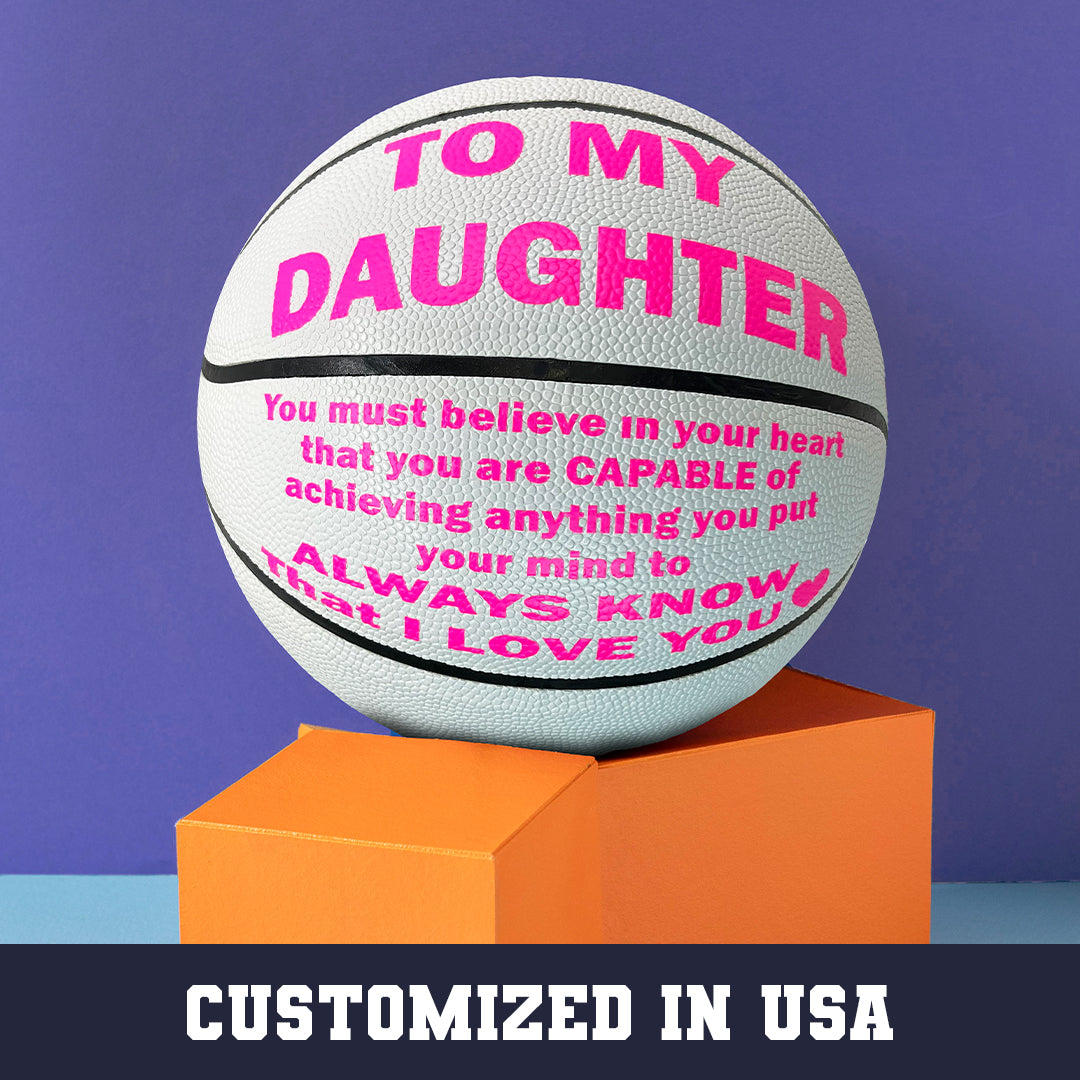 Customized Basketball Daughter White 3